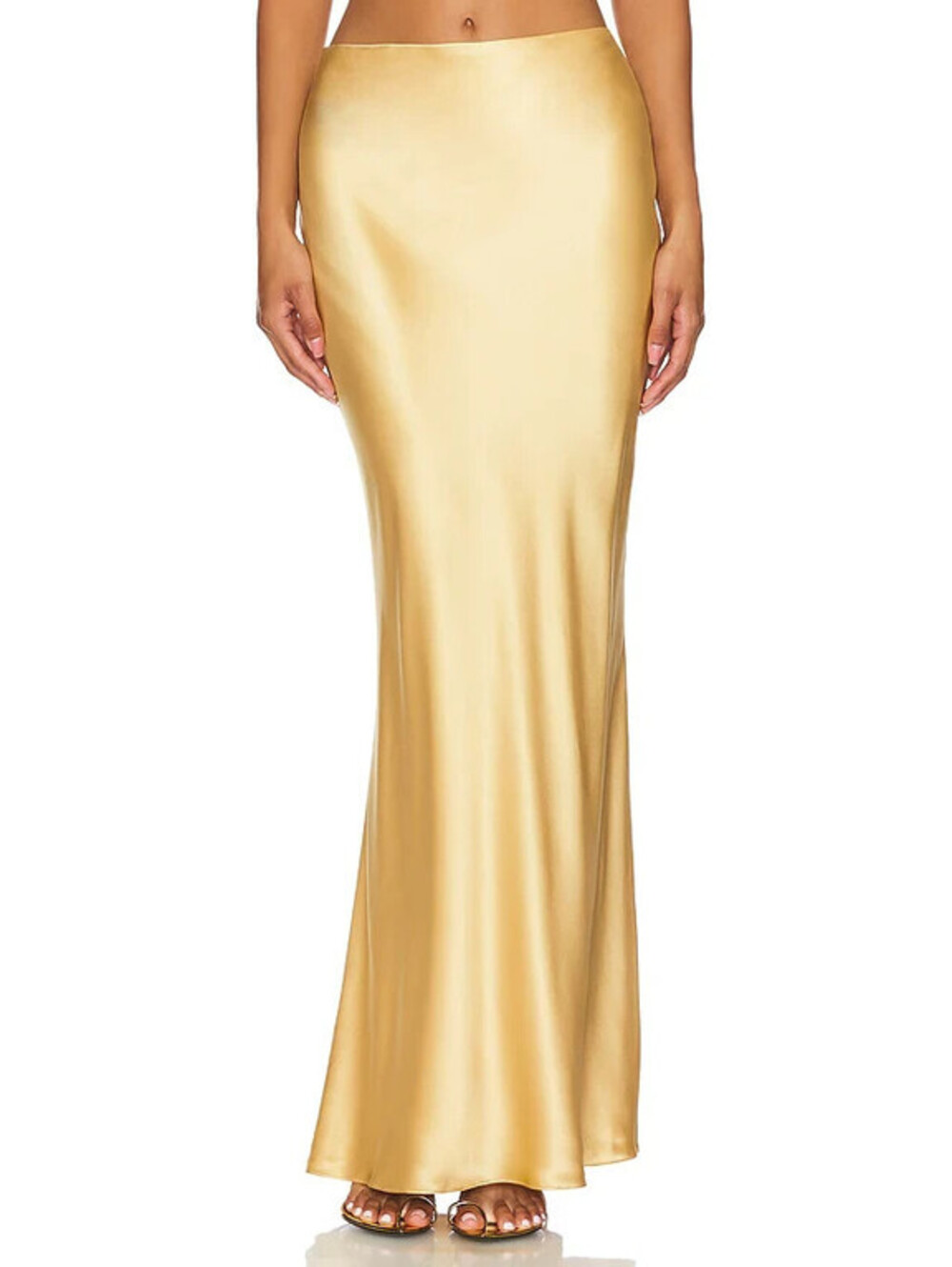 Revolve THE SEI BIAS MAXI SKIRT HONEY silk size 6 NWT $644 msrp